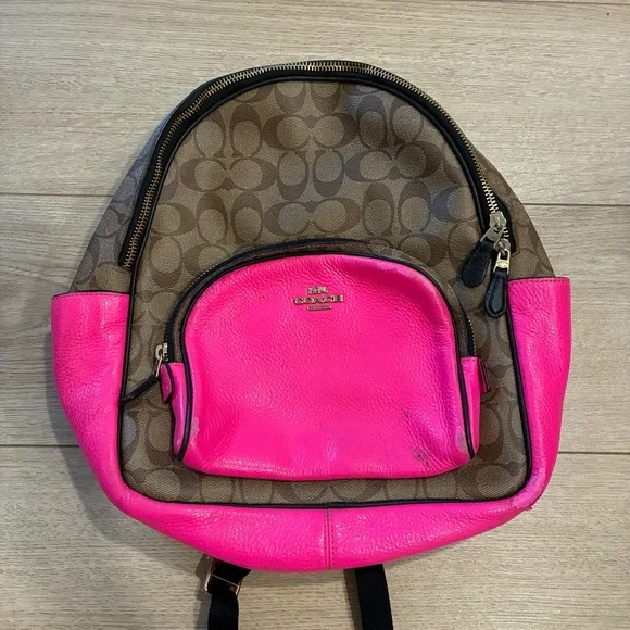 COACH neon court backpack COACH® Outlet | Court Backpack In Colorblock Signature Canvas main image 4